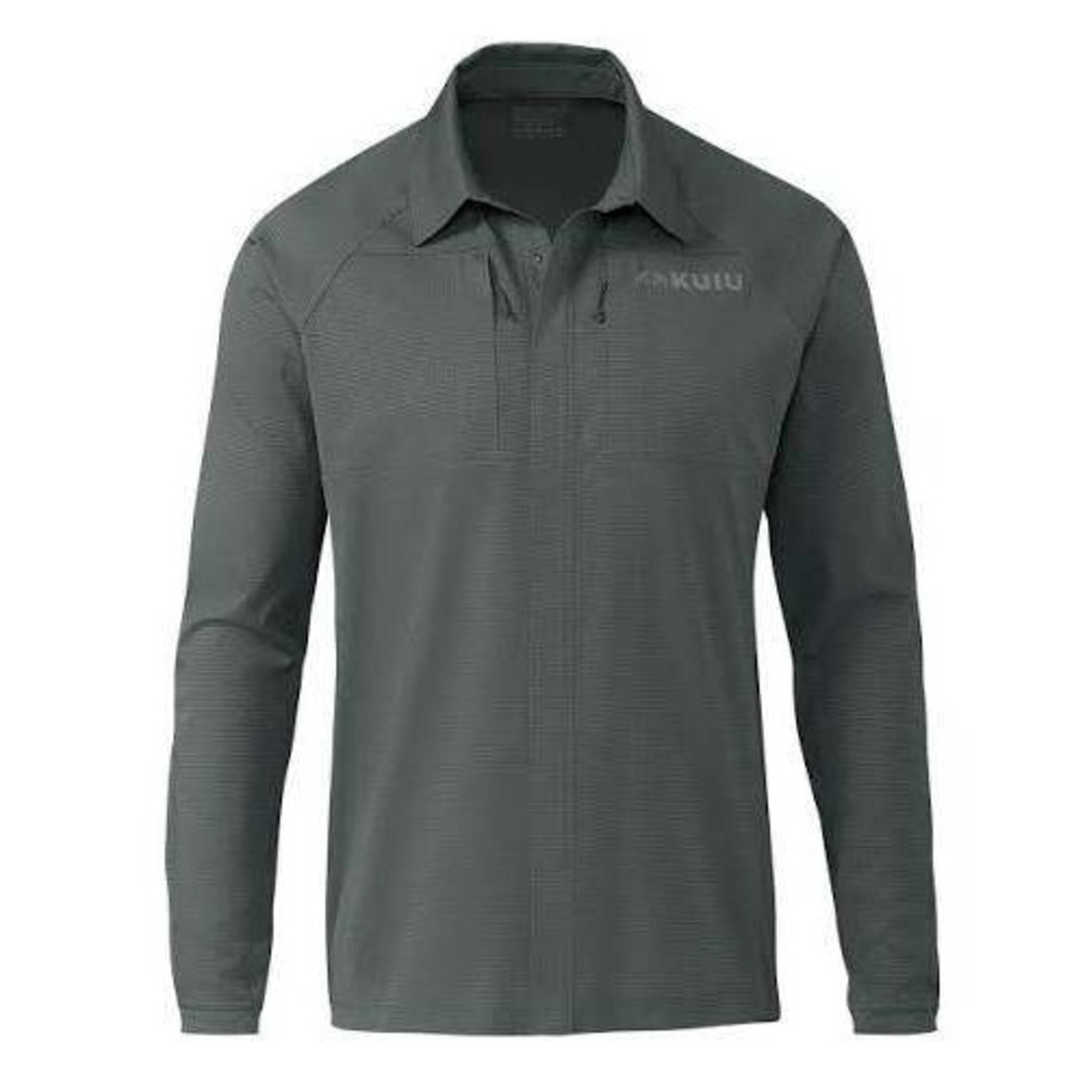 Kuiu Tiburon Hybrid Snap Shirt in Stone/Grey Size Medium New With Tags